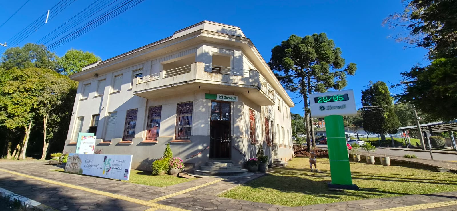 Rua central de Nova Petrópolis, na Serra Gaúcha, ao amanhecer