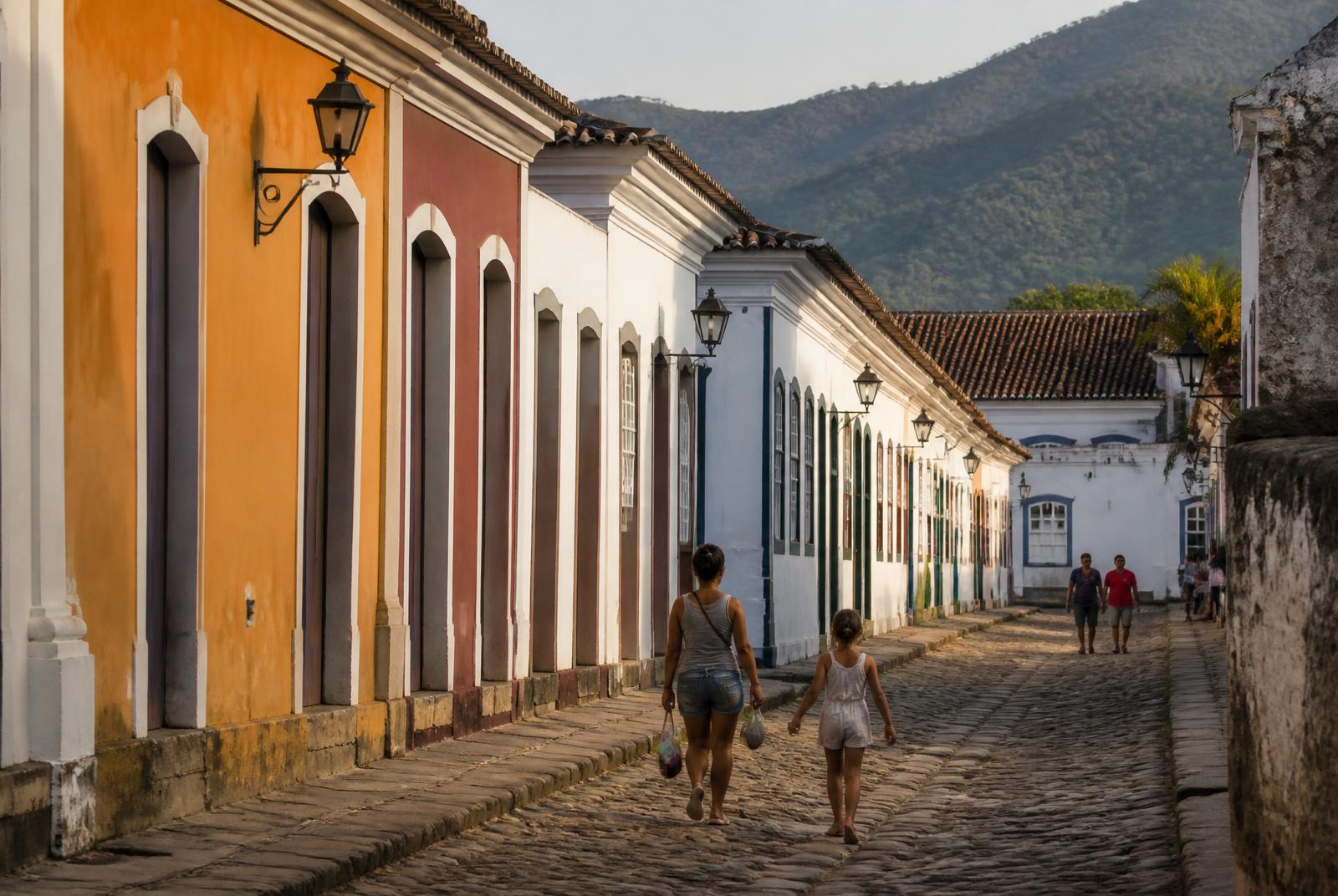 Rua de cidade histórica brasileira